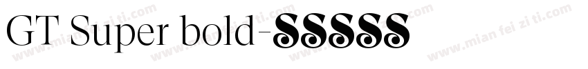 GT Super bold字体转换